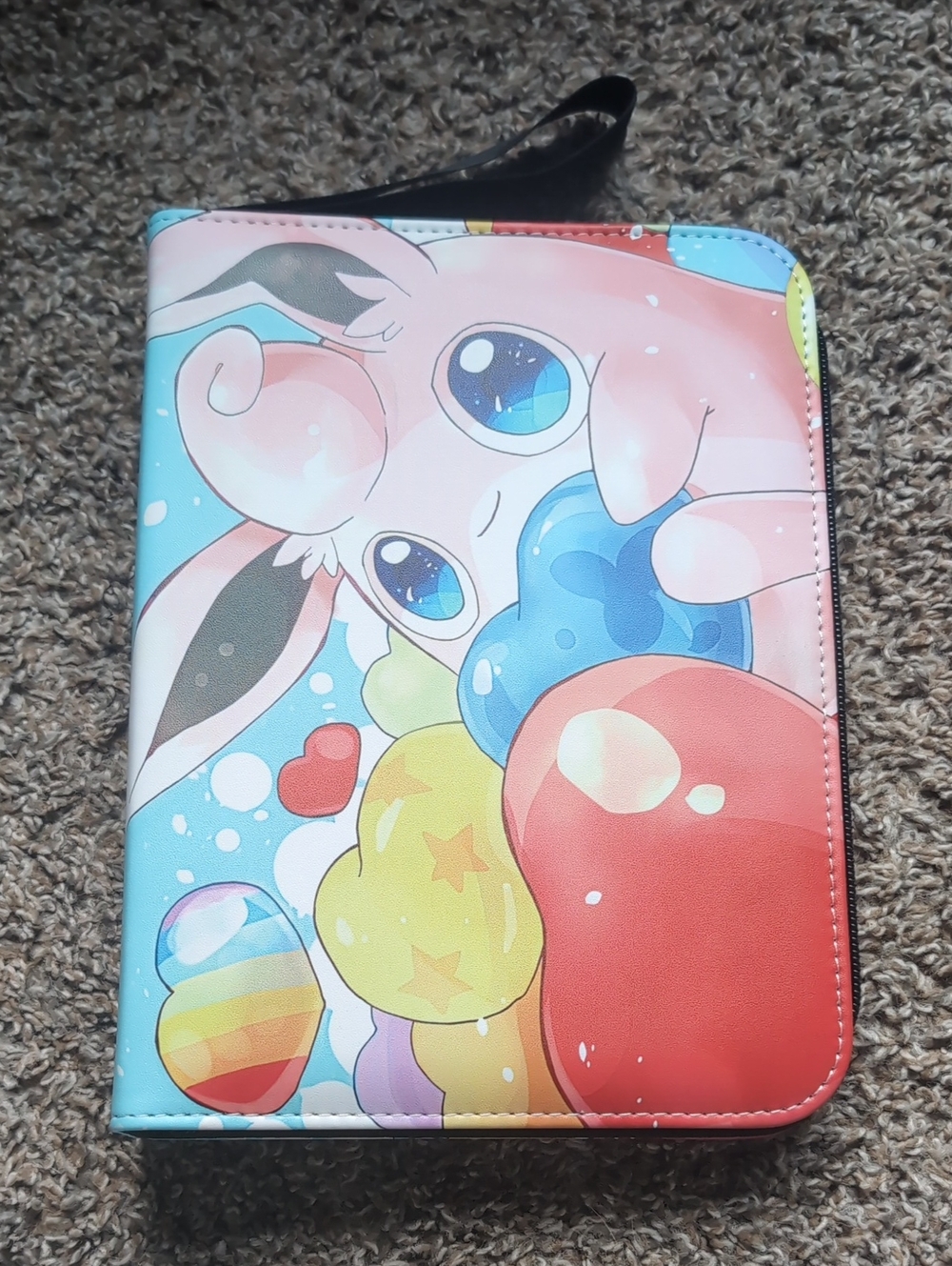 Adorable Wigglytuff Zippered Pokemon Cards Binder